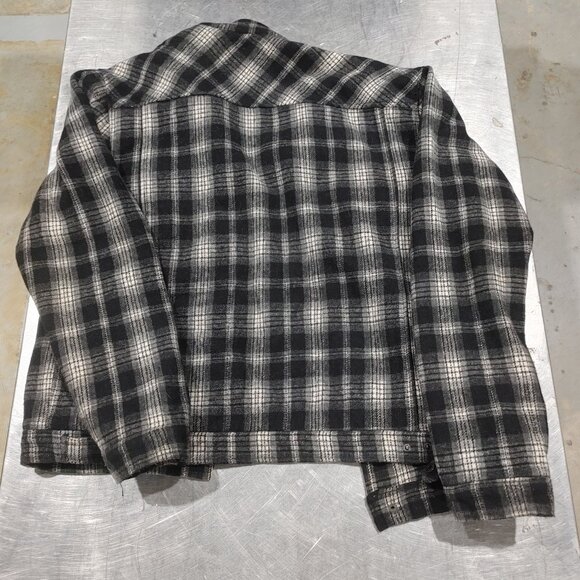 Good Condition Urban Behavior Premium Wool Jacket Black Plaid Size XL - Picture 3 of 3